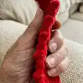 Hat and Scarf Only Crochet Pattern step 2 - assembly progress