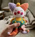 Circus Clown Amigurumi Pattern step 1 - construction progress