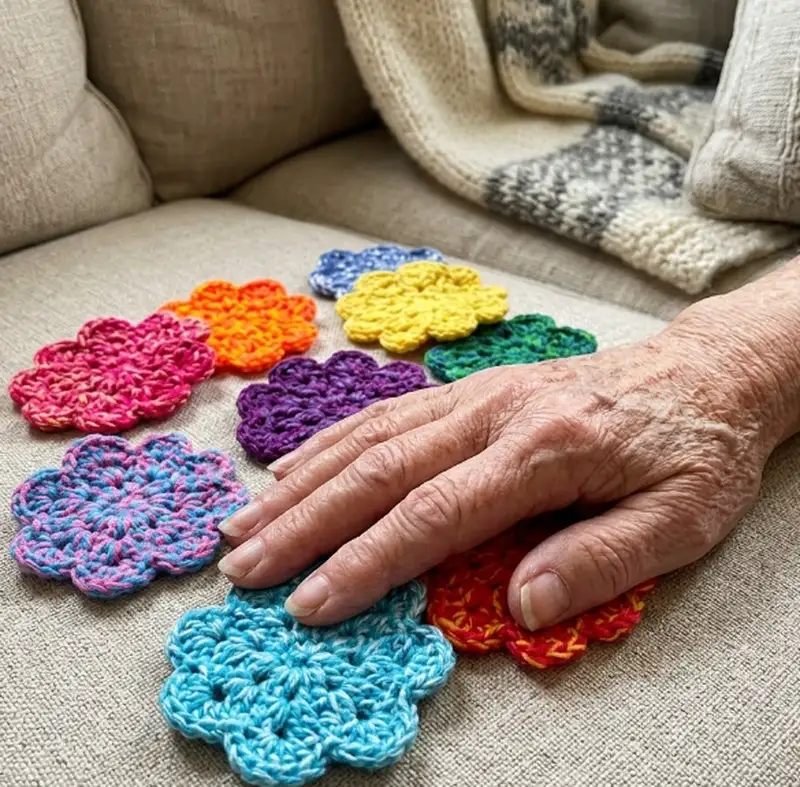 Complimentary Beginner Friendly crochet pattern: Flower Coasters Pattern - Simple to follow guide