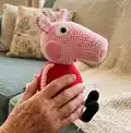 Peppa Pig Amigurumi Pattern step 1 - construction progress