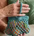 Crochet Market Bag Pattern step 4 - final assembly and finishing
