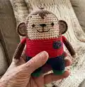 Minimal Monkey Amigurumi Pattern step 4 - final assembly and finishing