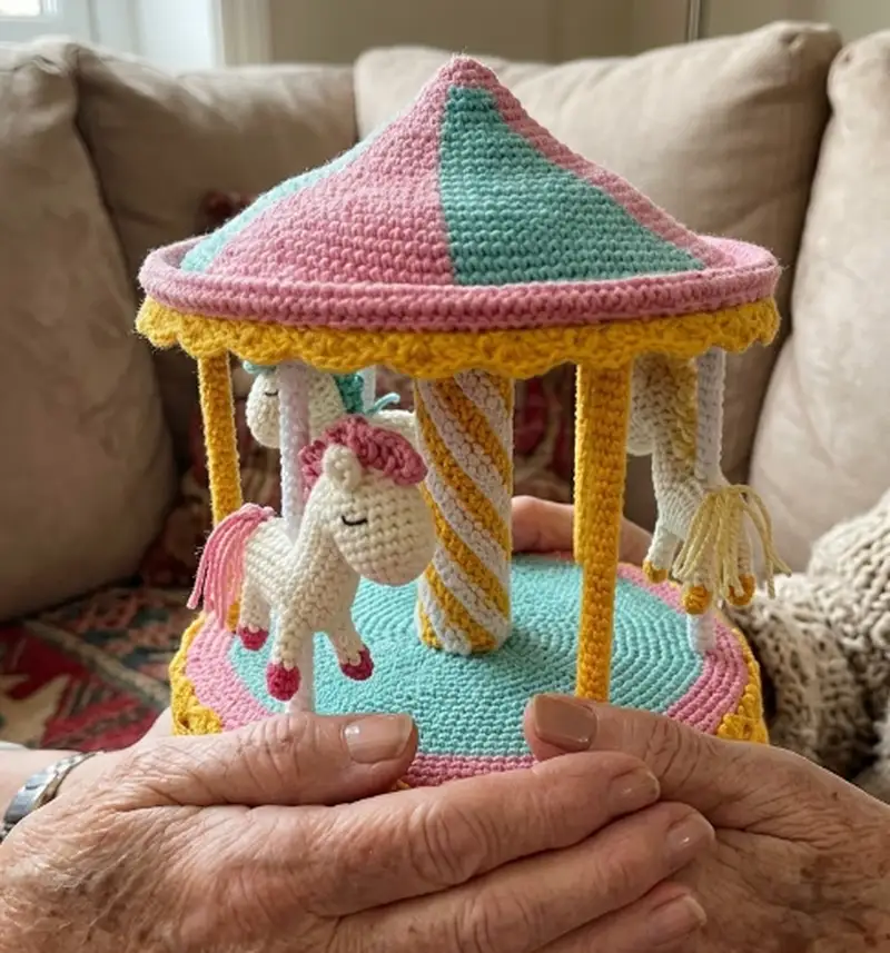 Complimentary Intermediate crochet pattern: Merry-go-round Amigurumi Pattern - Simple to follow guide