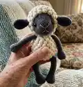 Bobble Sheep Amigurumi Pattern step 1 - construction progress