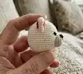 Valentine's Teddy Bear Amigurumi Pattern step 2 - assembly progress