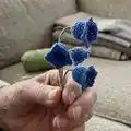 Crochet Bluebell Pattern step 2 - assembly progress