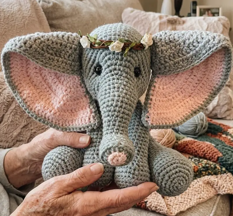 Complimentary Intermediate crochet pattern: The Elephant Queen Amigurumi Pattern - Simple to follow guide