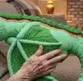 Giant Dragon Amigurumi Pattern step 2 - assembly progress