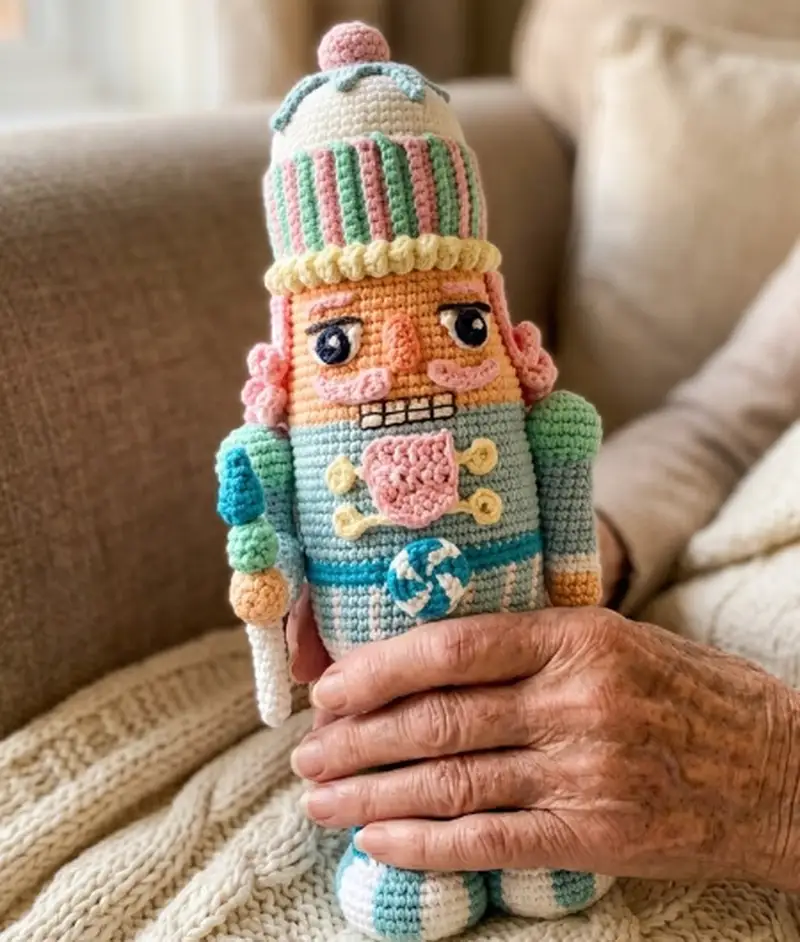 Quality crochet pattern: The Baby Blue Nutcracker Amigurumi Pattern - Intermediate level guide with complete instructions