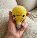 Little Spark Amigurumi Pattern step 1 - construction progress