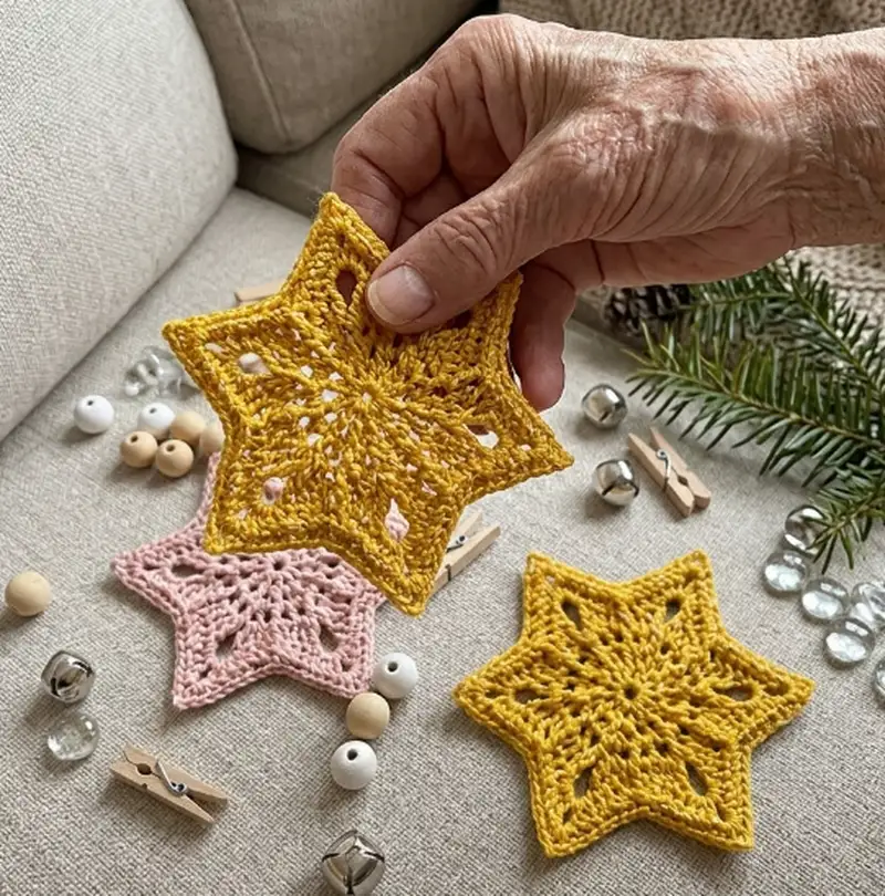 Complimentary Intermediate crochet pattern: Sun Star Snowflake Pattern - Simple to follow guide