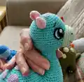 Dino Family Amigurumi Pattern step 3 - details and accessories