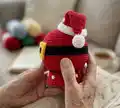Santa Belly Snow Globe Amigurumi Pattern step 3 - details and accessories