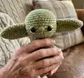 Baby Alien Amigurumi Pattern step 1 - construction progress