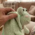 Plush Backpack Frog Amigurumi Pattern step 2 - assembly progress