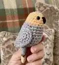 Mini Parrot Amigurumi Pattern step 2 - assembly progress