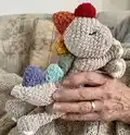 Sleepy Snuggle-saurus Rag Doll Amigurumi Pattern step 1 - construction progress