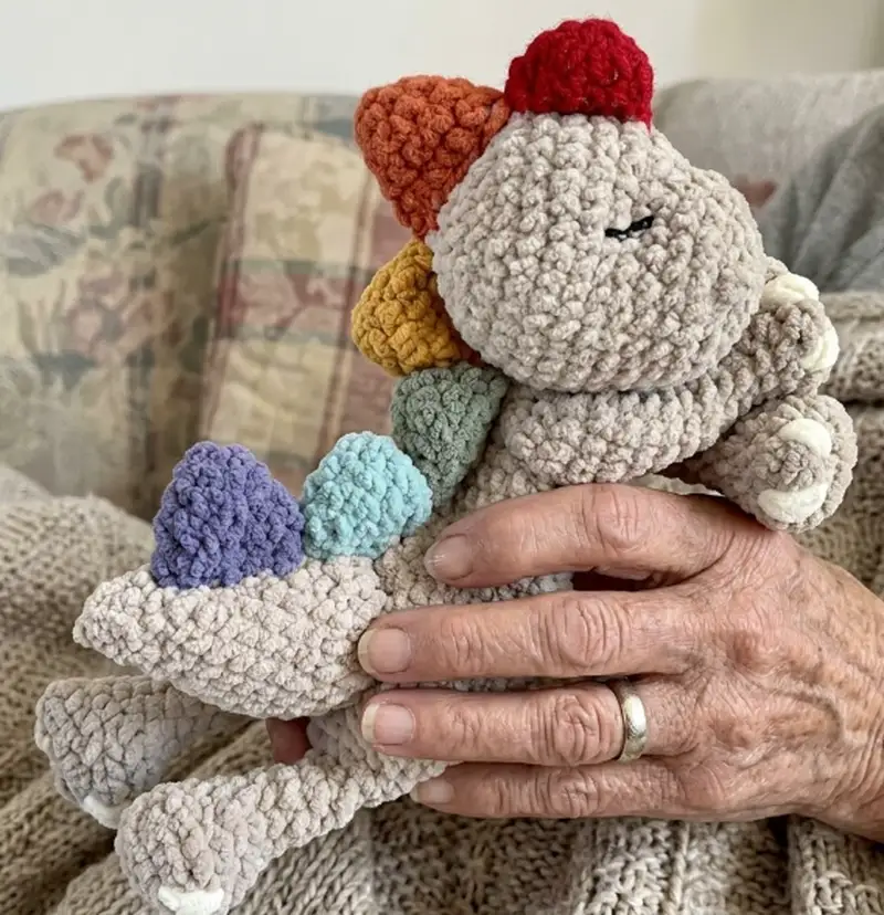 Complimentary Beginner Friendly crochet pattern: Sleepy Snuggle-saurus Rag Doll Amigurumi Pattern - Simple to follow guide