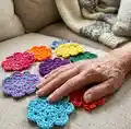 Flower Coasters Pattern step 4 - final assembly and finishing