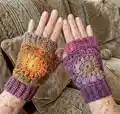 Feather Moss Gloves Pattern step 4 - final assembly and finishing