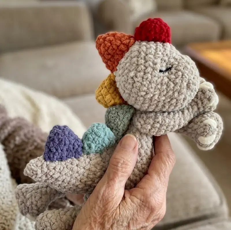 Complimentary Beginner Friendly crochet pattern: Sleepy Snuggle-saurus Rag Doll Amigurumi Pattern - Simple to follow guide