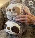 Giant Sloth Amigurumi Pattern step 4 - final assembly and finishing