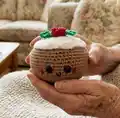 Christmas Pudding Amigurumi Pattern step 1 - construction progress