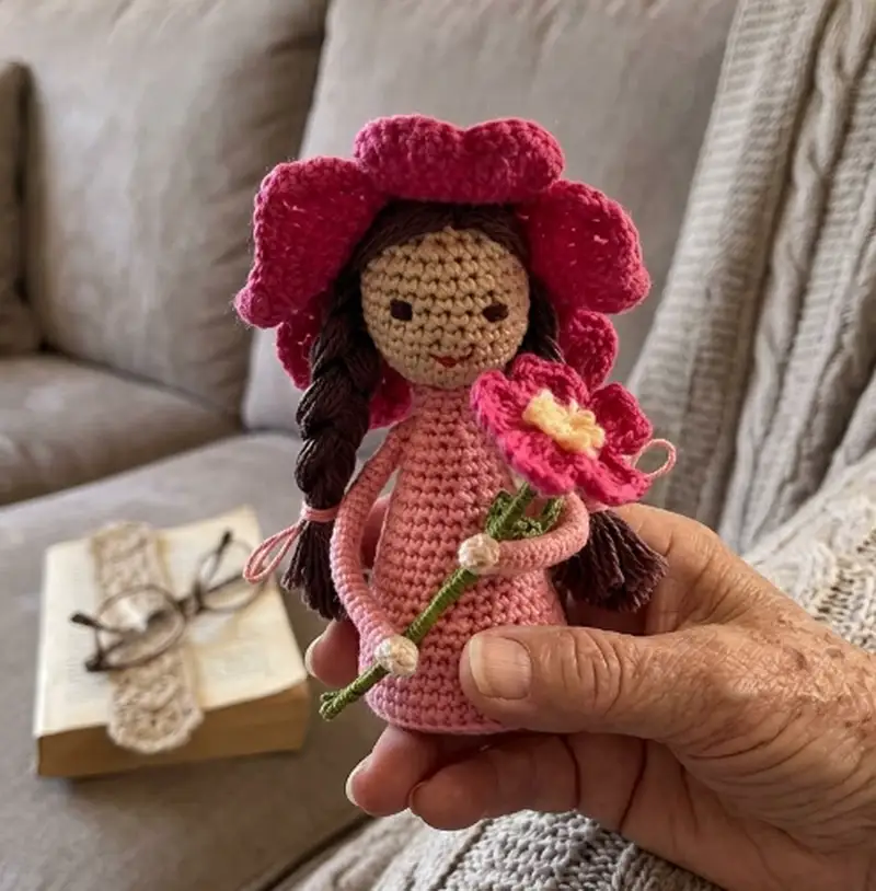 Complimentary Intermediate crochet pattern: Wild Rose Fairy Amigurumi Pattern - Simple to follow guide