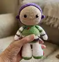 Buzz Lightyear Amigurumi Pattern step 1 - construction progress