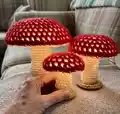 Lighted Mushroom Collection #2 Amigurumi Pattern step 4 - final assembly and finishing