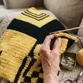 Hufflepuff Afghan Pattern step 4 - final assembly and finishing