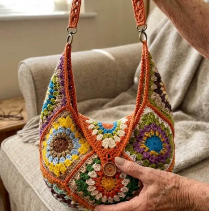 Complimentary Intermediate crochet pattern: Molly Boho Bag Pattern - Simple to follow guide