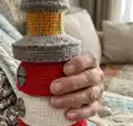 Lighthouse stacking toy Amigurumi Pattern step 2 - assembly progress