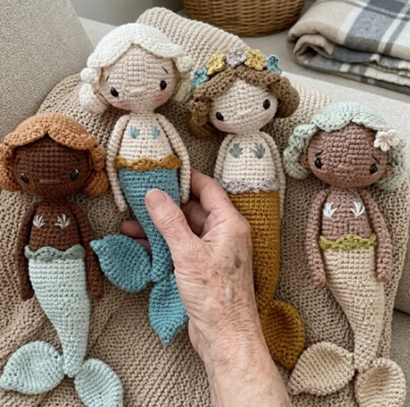 Complimentary Intermediate crochet pattern: LULU the mermaid Amigurumi Pattern - Simple to follow guide