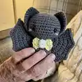 Baby Bat Amigurumi Pattern step 1 - construction progress