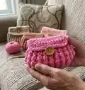 Nano and Mini Pouch Crochet Pattern step 4 - final assembly and finishing