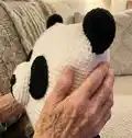 Pillow-panda Amigurumi Pattern step 2 - assembly progress