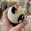 Yumi the Baby Panda Amigurumi Pattern step 3 - details and accessories