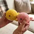 Wallace and Wanda Whales Amigurumi Pattern step 1 - construction progress