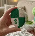 Snake Slythie Amigurumi Pattern step 2 - assembly progress
