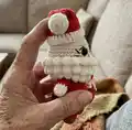 Santa Christmas Cat Amigurumi Pattern step 2 - assembly progress