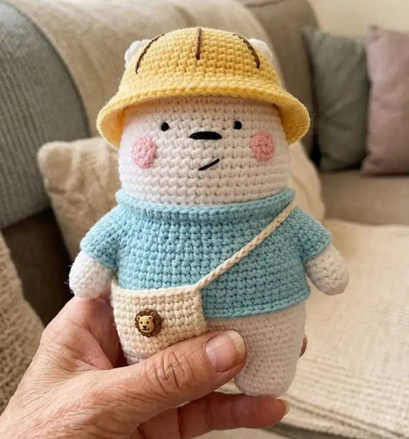 Complimentary Intermediate crochet pattern: We Bare Bears 2 Amigurumi Pattern - Simple to follow guide