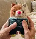 Mini Cat Amigurumi Pattern step 1 - construction progress