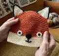 Fox Hat Pattern step 1 - construction progress
