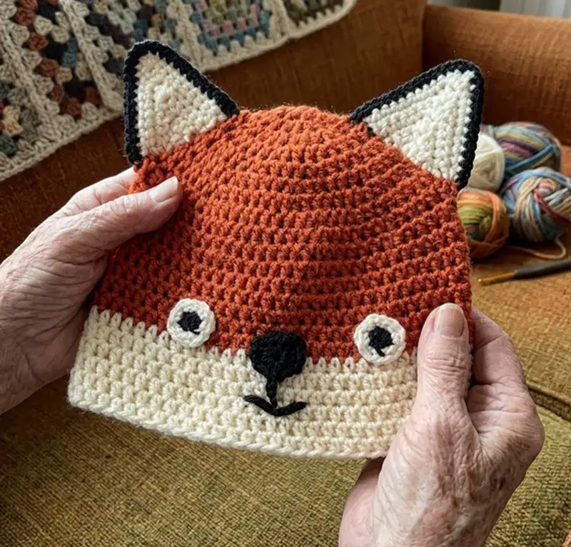 Complimentary Beginner Friendly crochet pattern: Fox Hat Pattern - Simple to follow guide