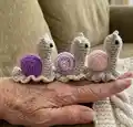 Garden Snails Amigurumi Pattern step 3 - details and accessories
