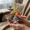 Bunny-Carrot Amigurumi Pattern step 1 - construction progress