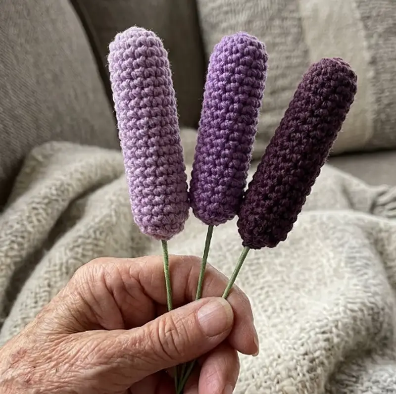 Complimentary Beginner Friendly crochet pattern: Lavender plant Pattern - Simple to follow guide