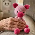 Lily the Piglet Amigurumi Pattern step 1 - construction progress