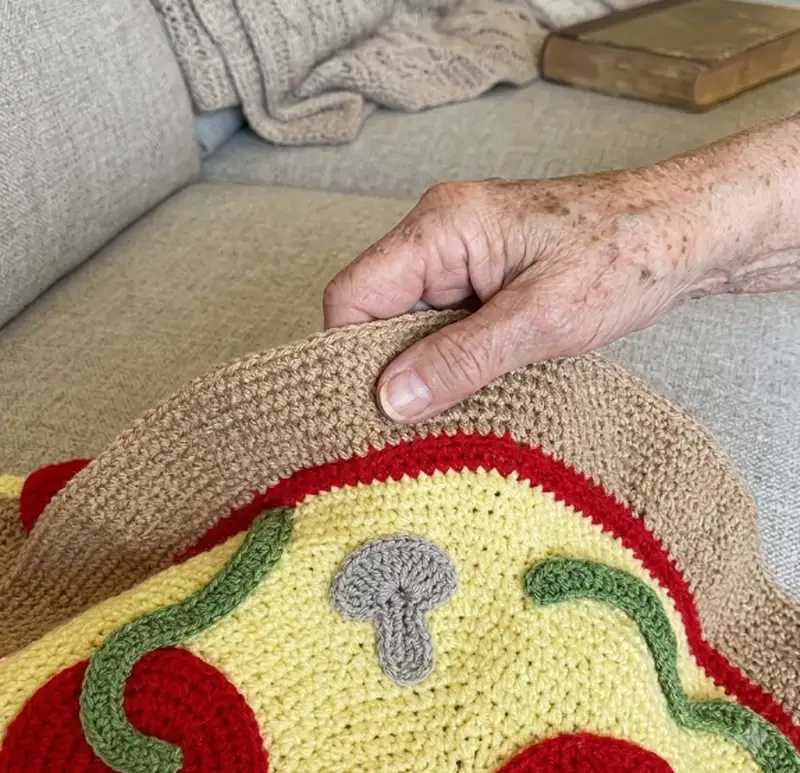 Complimentary Intermediate crochet pattern: Pizza Blanket Pattern - Simple to follow guide
